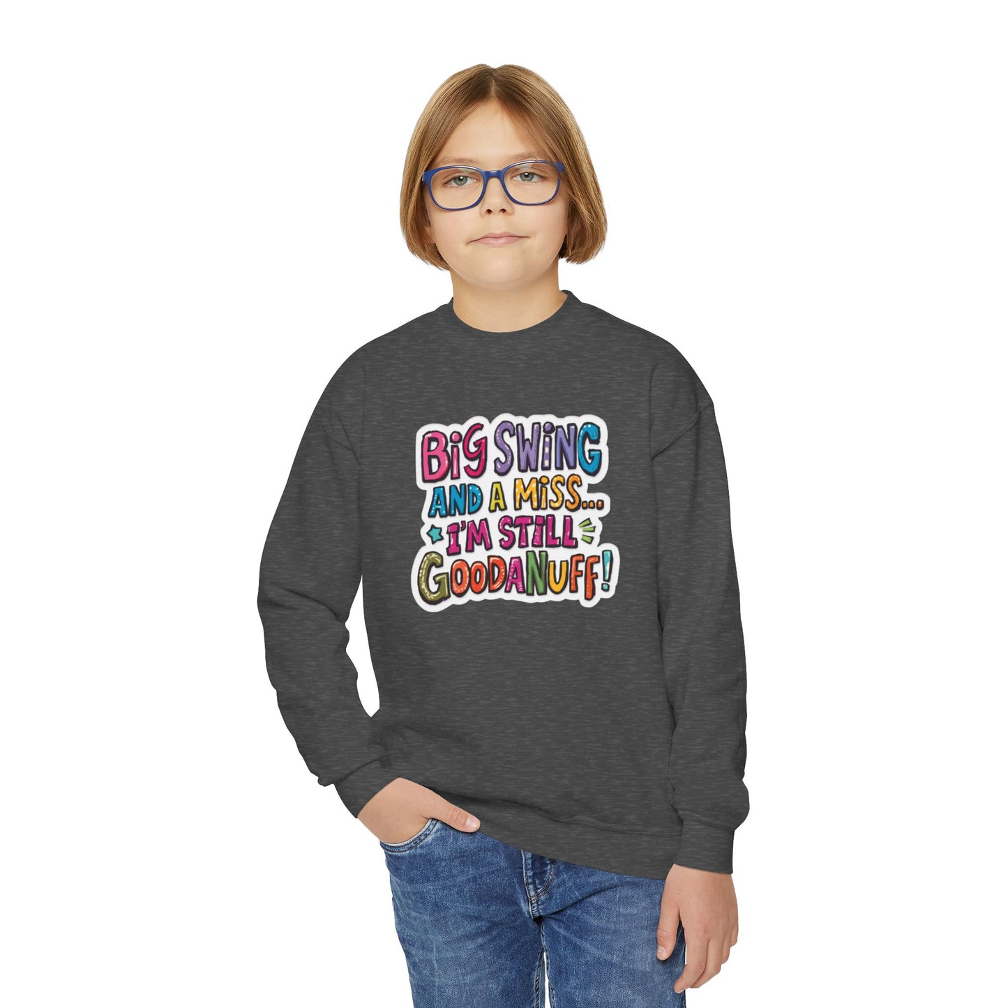 Big Swing and a Miss... I'm Still GoodaNuff Unisex Youth Hoodie