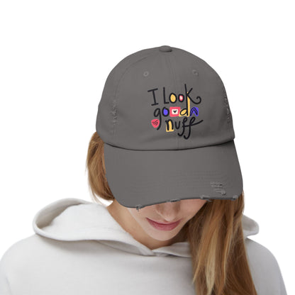 I Look GoodaNuff Distressed Baseball Cap