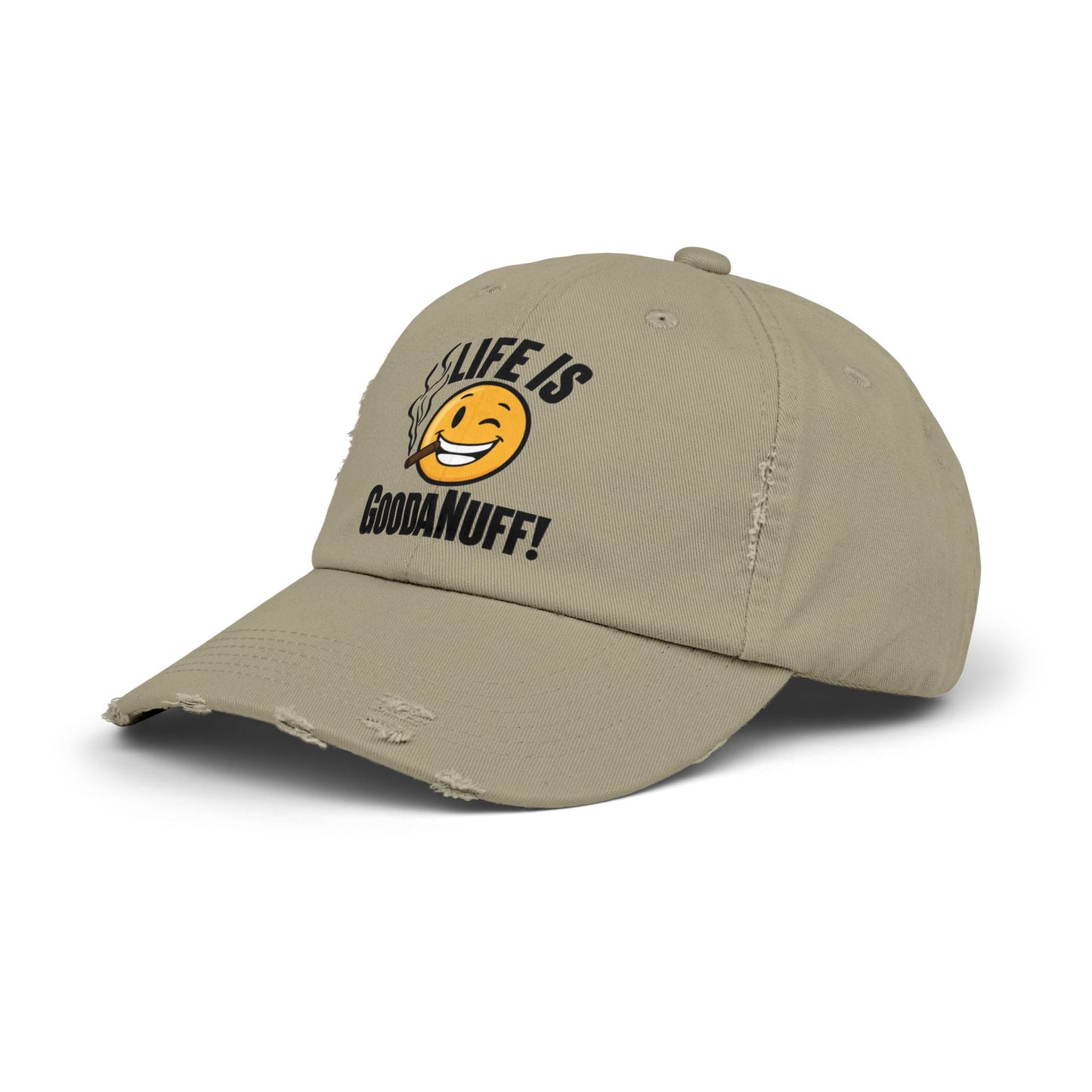Life is GoodaNuff Distressed Baseball Cap