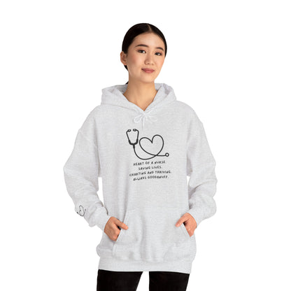 Heart of a Nurse. Saving Lives. Charting and Thriving. Always GoodaNuff Unisex Hoodie