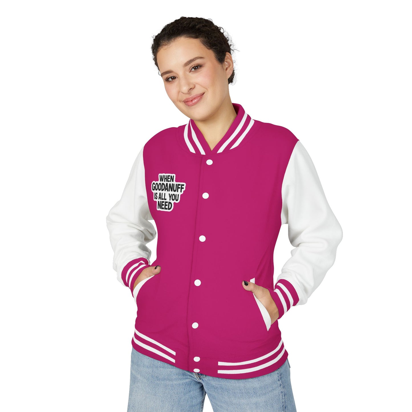 When GoodaNuff is all you Need Unisex Letterman Jacket