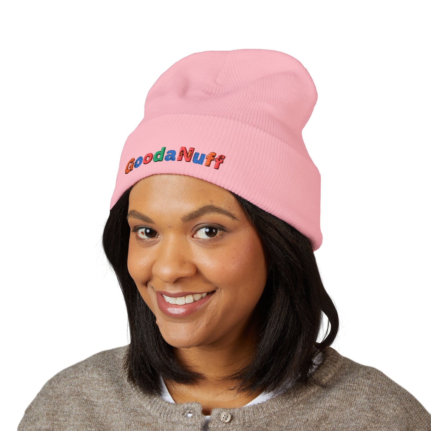 Trying my Best & Thats GoodaNuff Cuffed Beanie