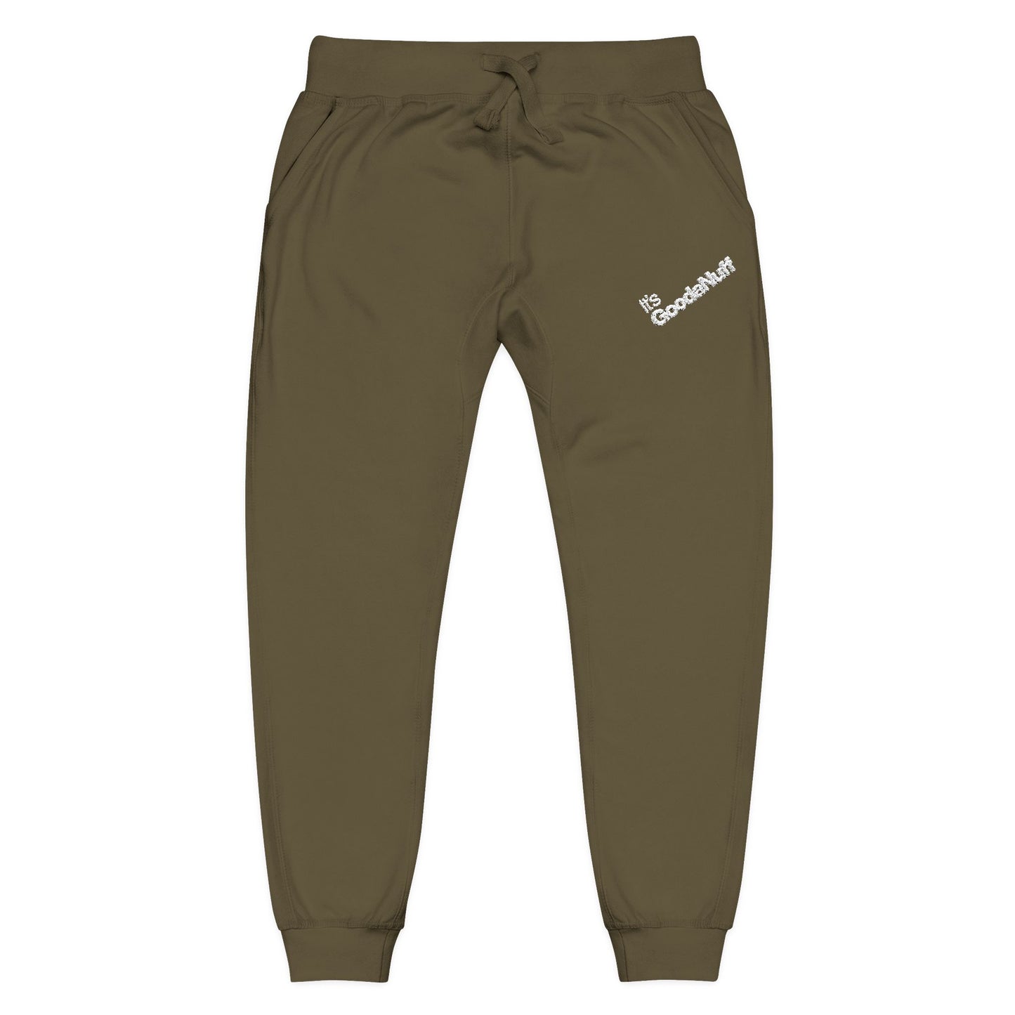 White-It's GoodaNuff Classic Unisex Jogger Sweatpants