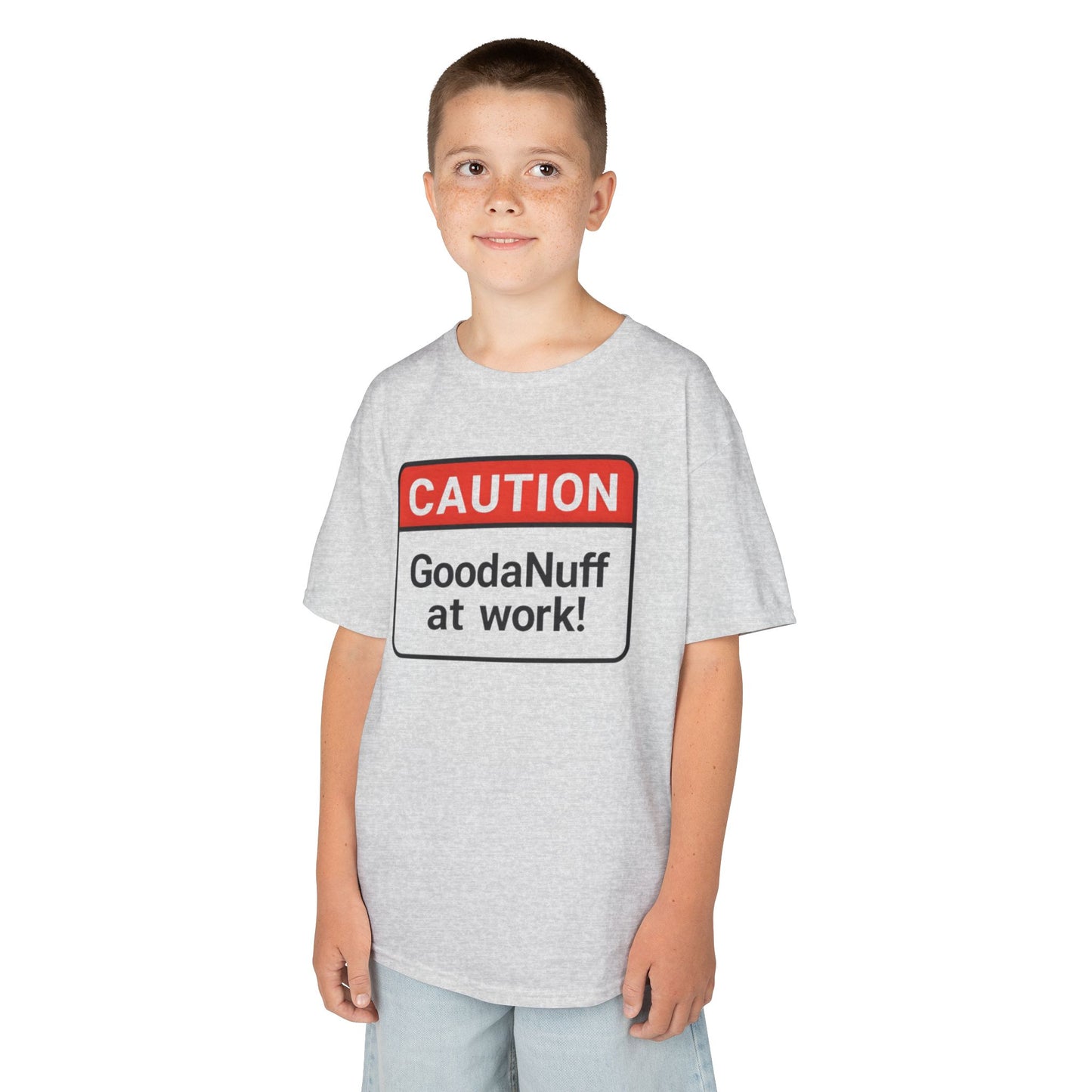 Caution-GoodaNuff at Work Unisex Youth T-Shirt