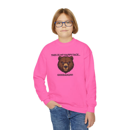 This is my Happy Face...GoodaNuff Unisex Youth Crewneck