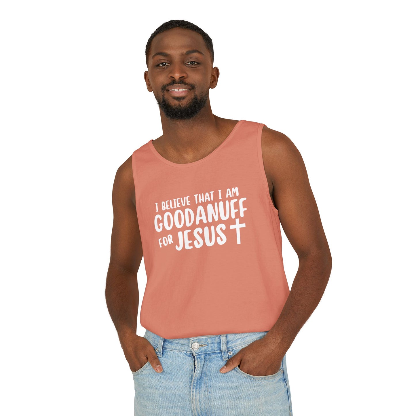 I Believe that I am GoodaNuff for Jesus Men's Lightweight Tank Top