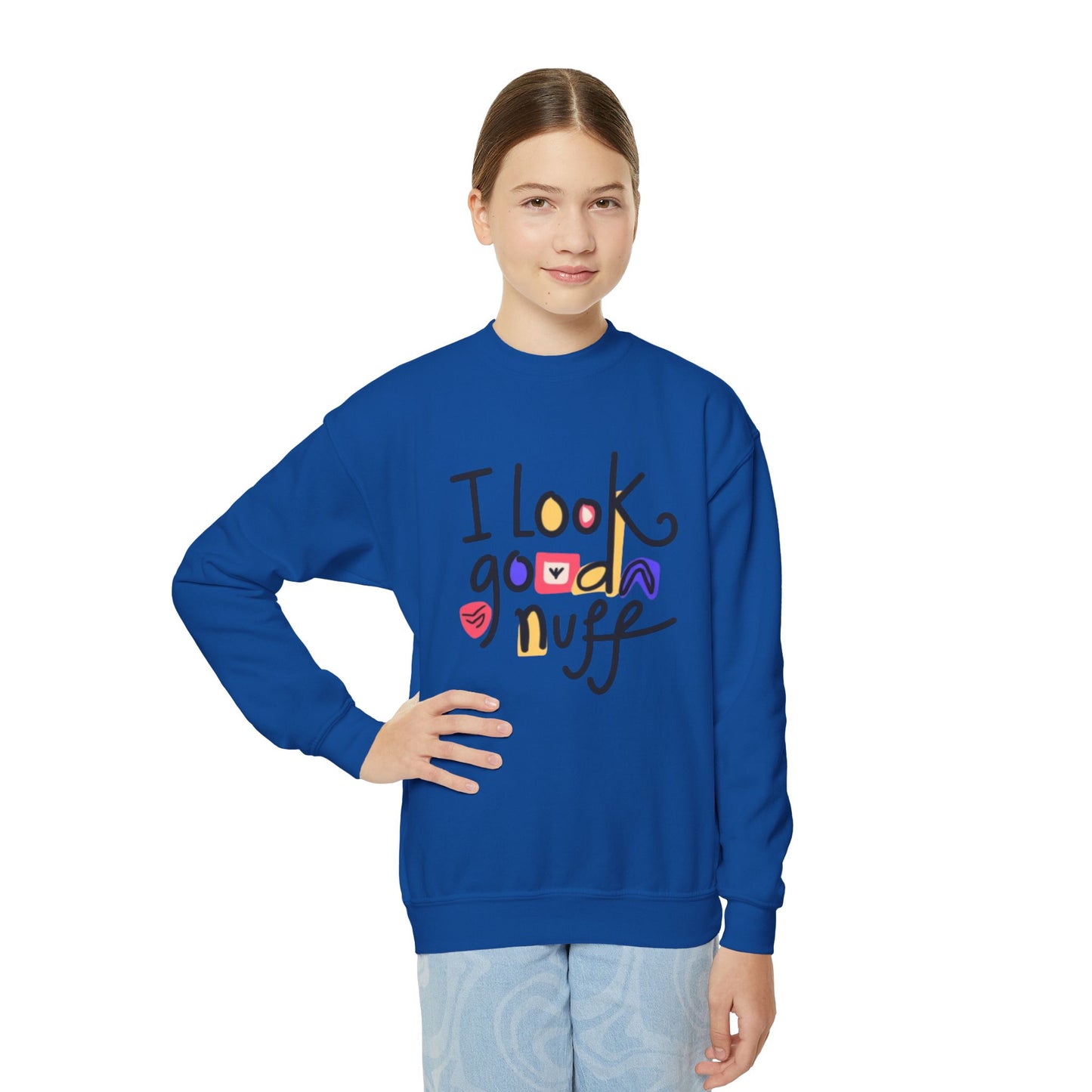 I Look GoodaNuff Unisex Youth Crewneck