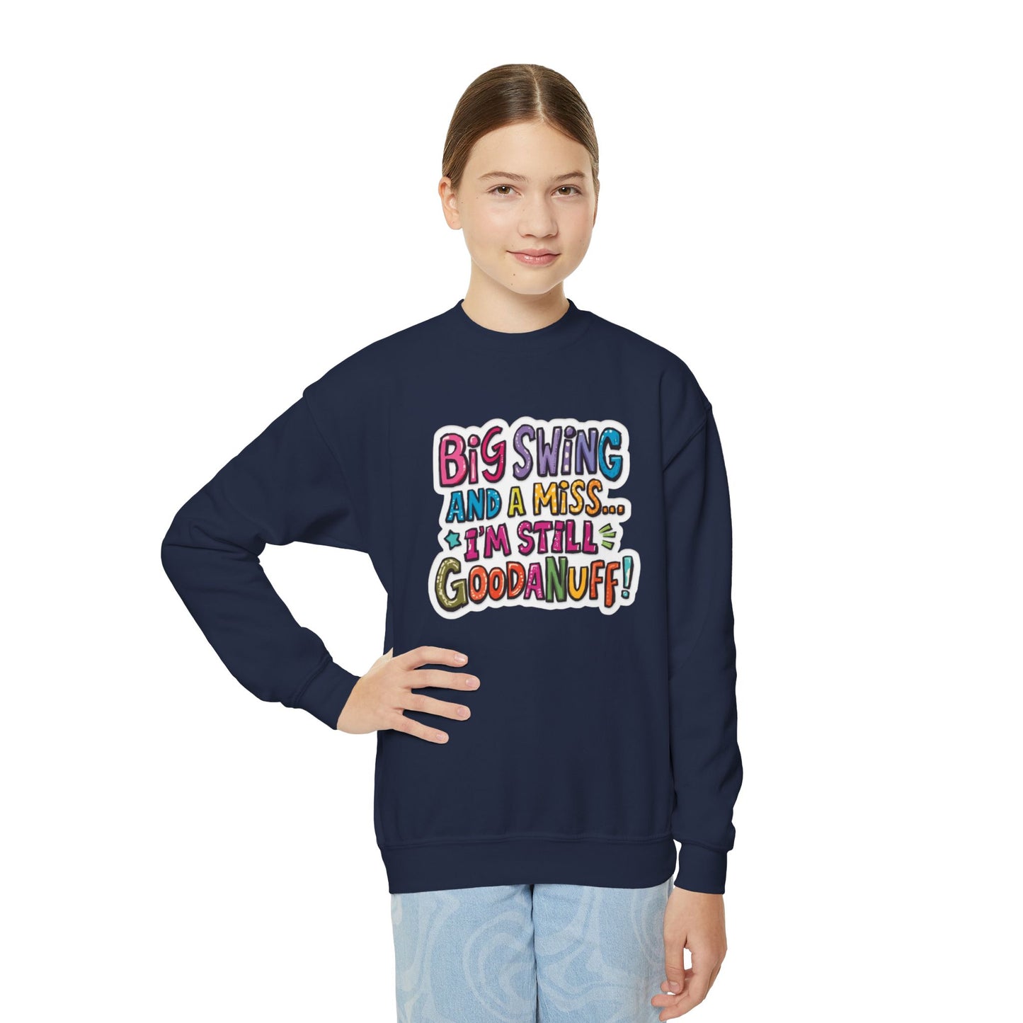 Big Swing and a Miss... I'm Still GoodaNuff Unisex Youth Hoodie