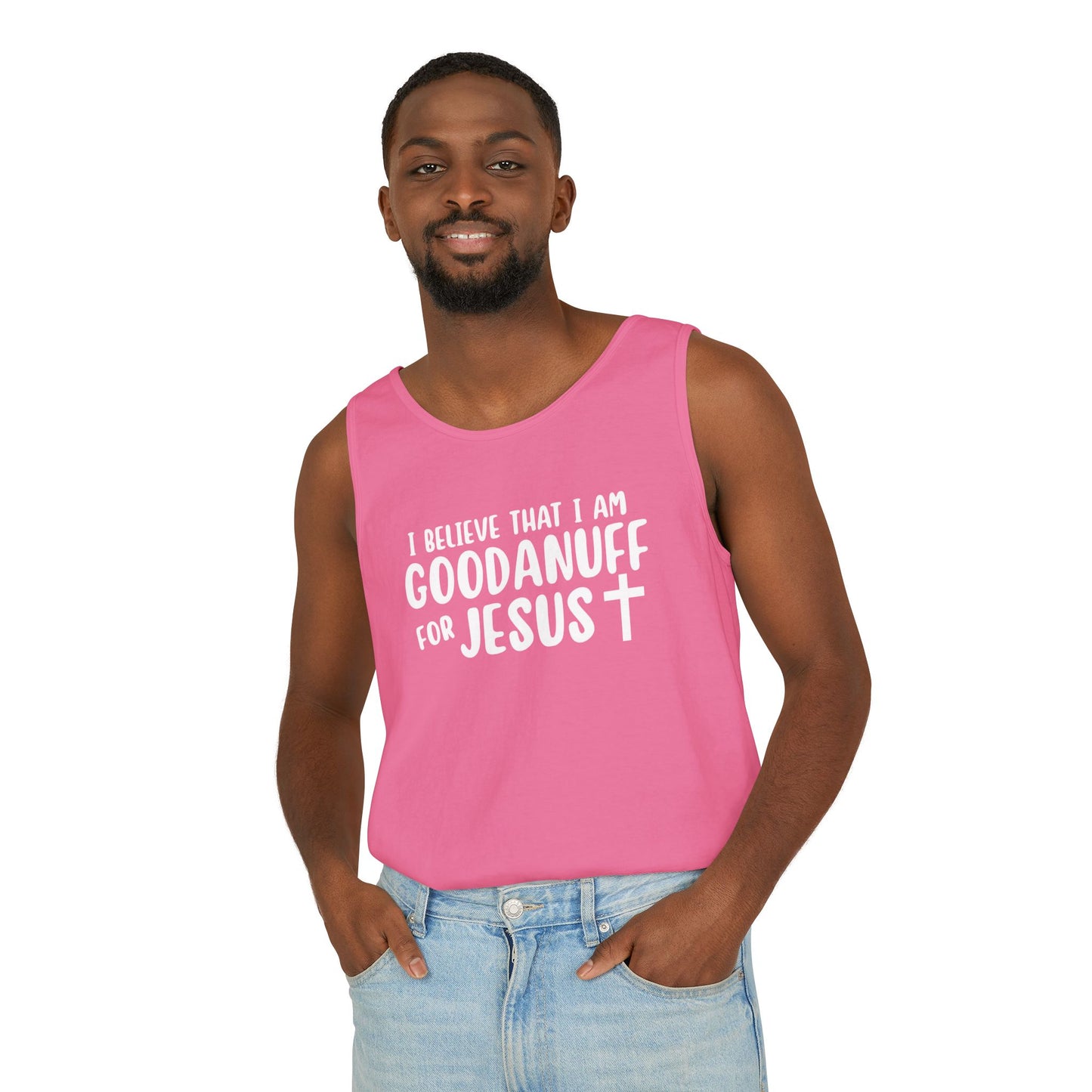 I Believe that I am GoodaNuff for Jesus Men's Lightweight Tank Top