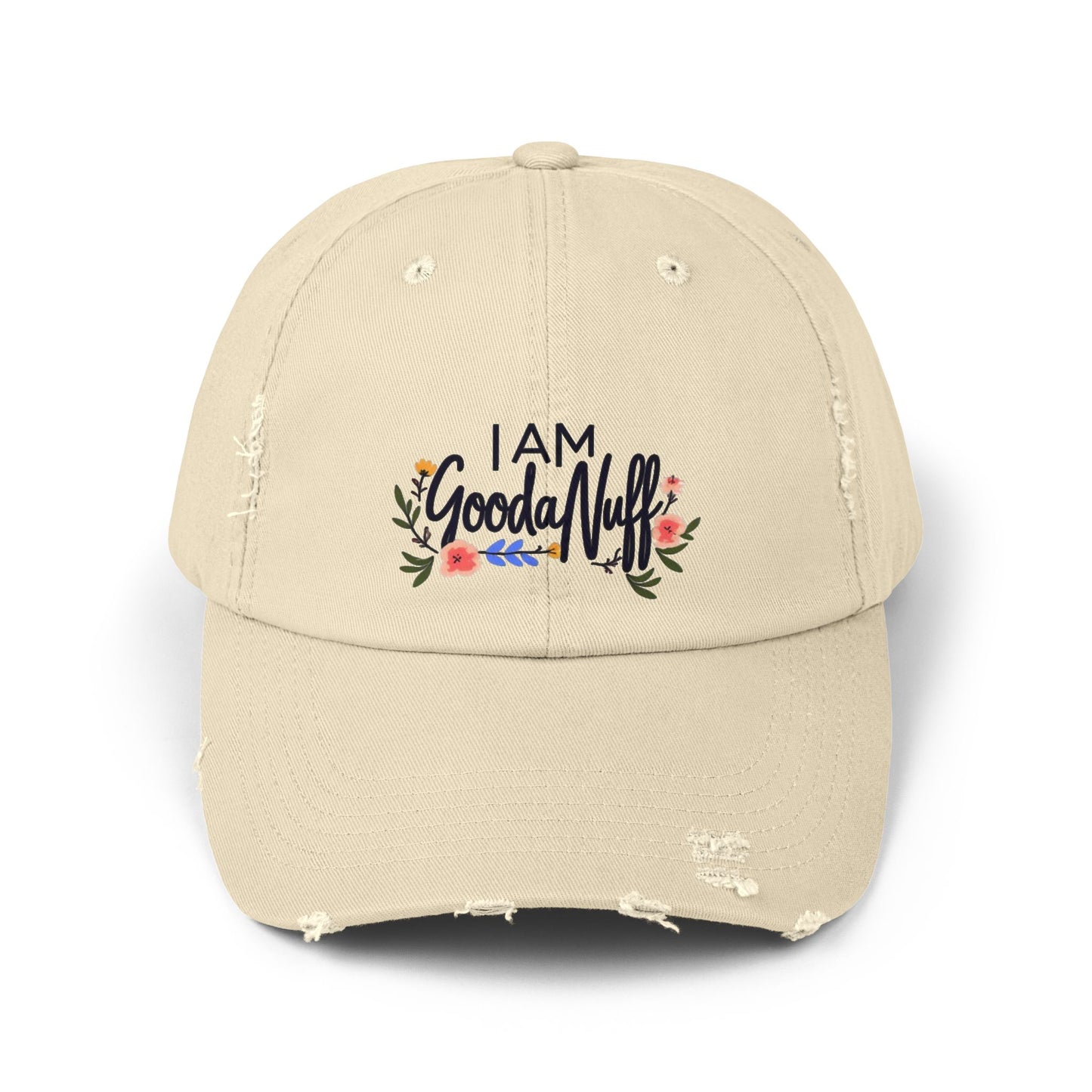 I AM GoodaNuff Distressed Baseball Cap
