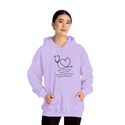 Heart of a Nurse. Saving Lives. Charting and Thriving. Always GoodaNuff Unisex Hoodie