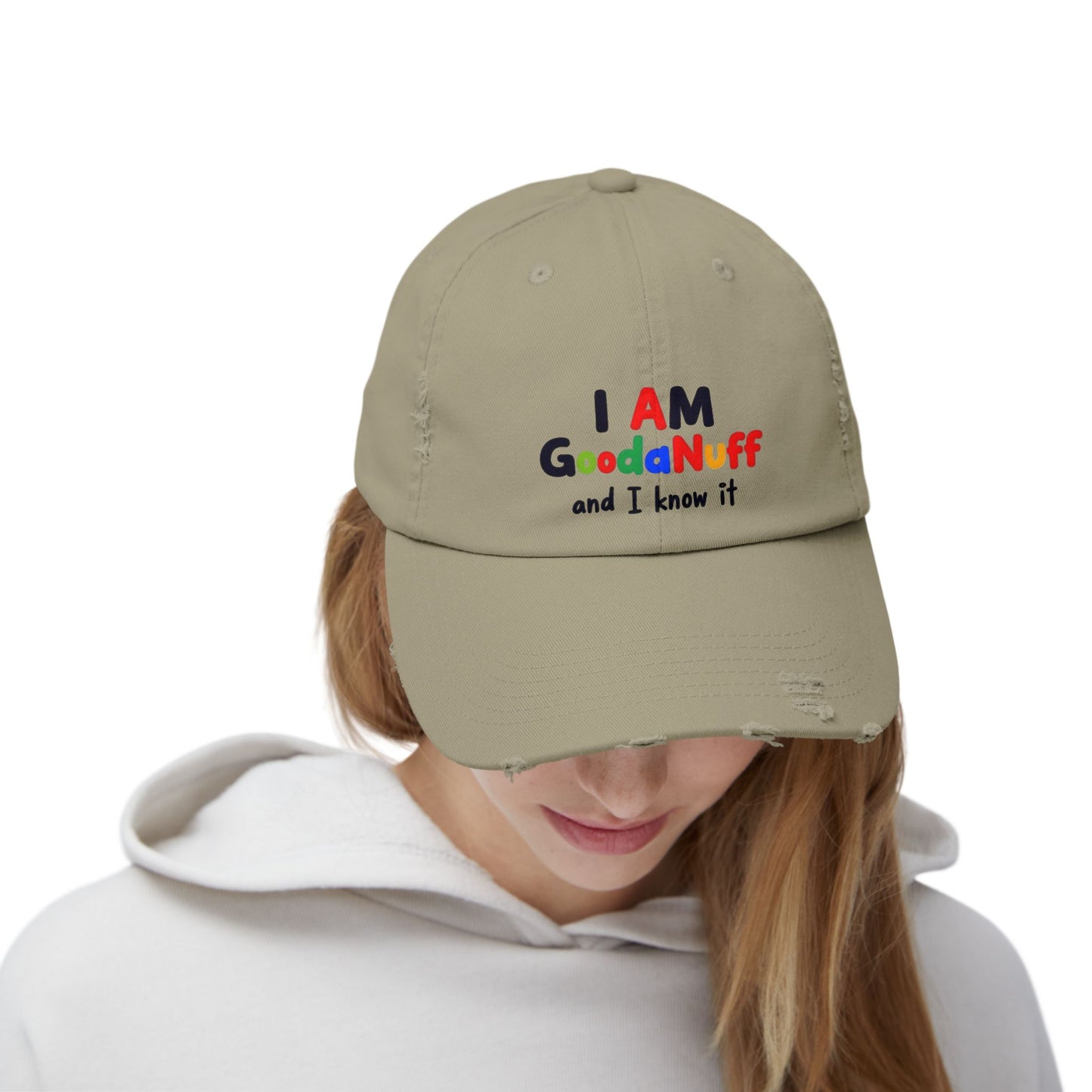 I Am GoodaNuff and I know it Distressed Baseball Cap