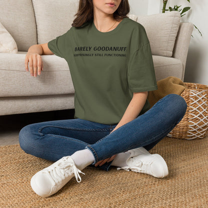 Barely GoodaNuff. Surprisingly Still Functioning Unisex Softstyle T-Shirt