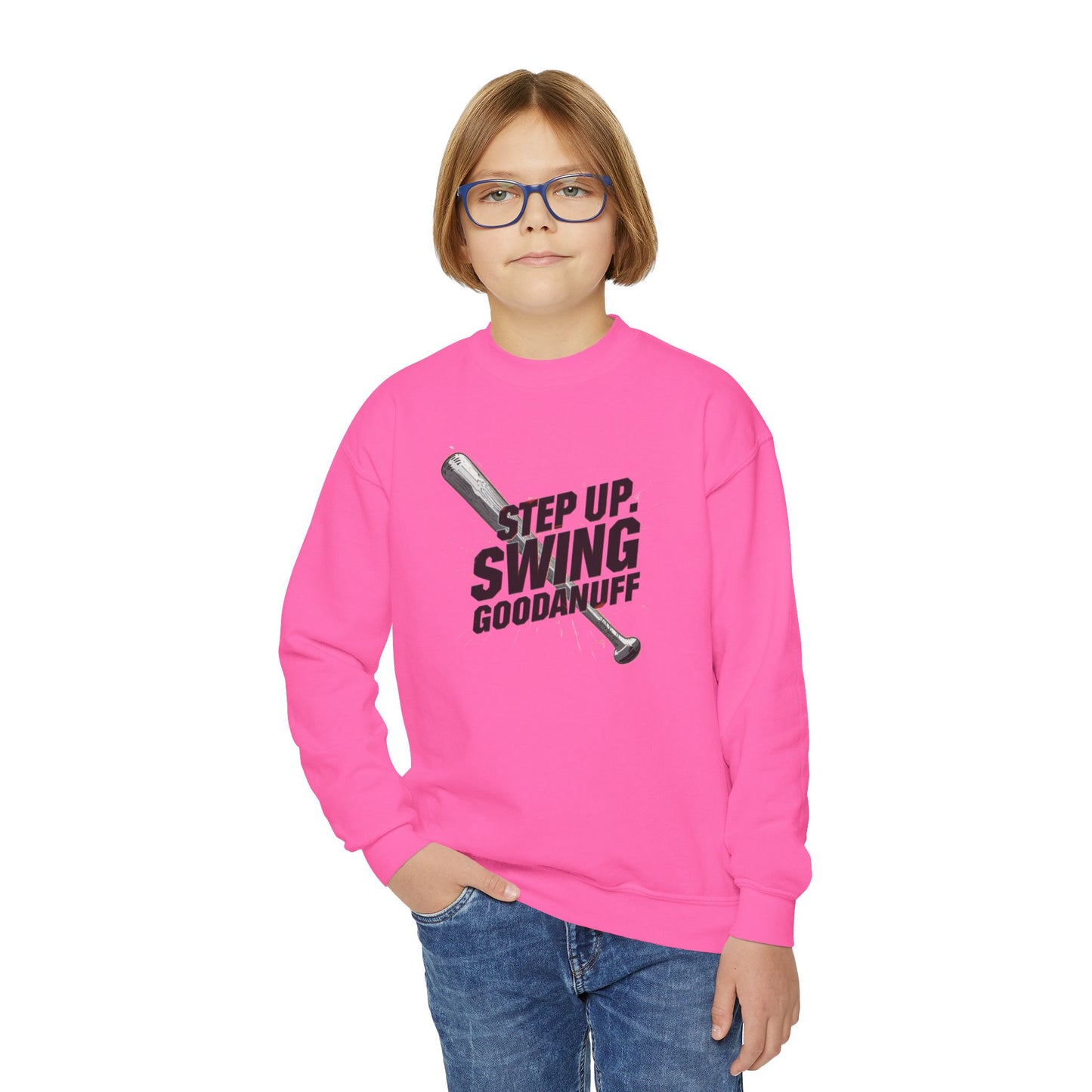 Step Up. Swing GoodaNuff Unisex Youth Crewneck