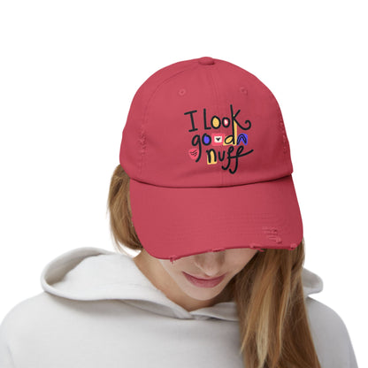 I Look GoodaNuff Distressed Baseball Cap