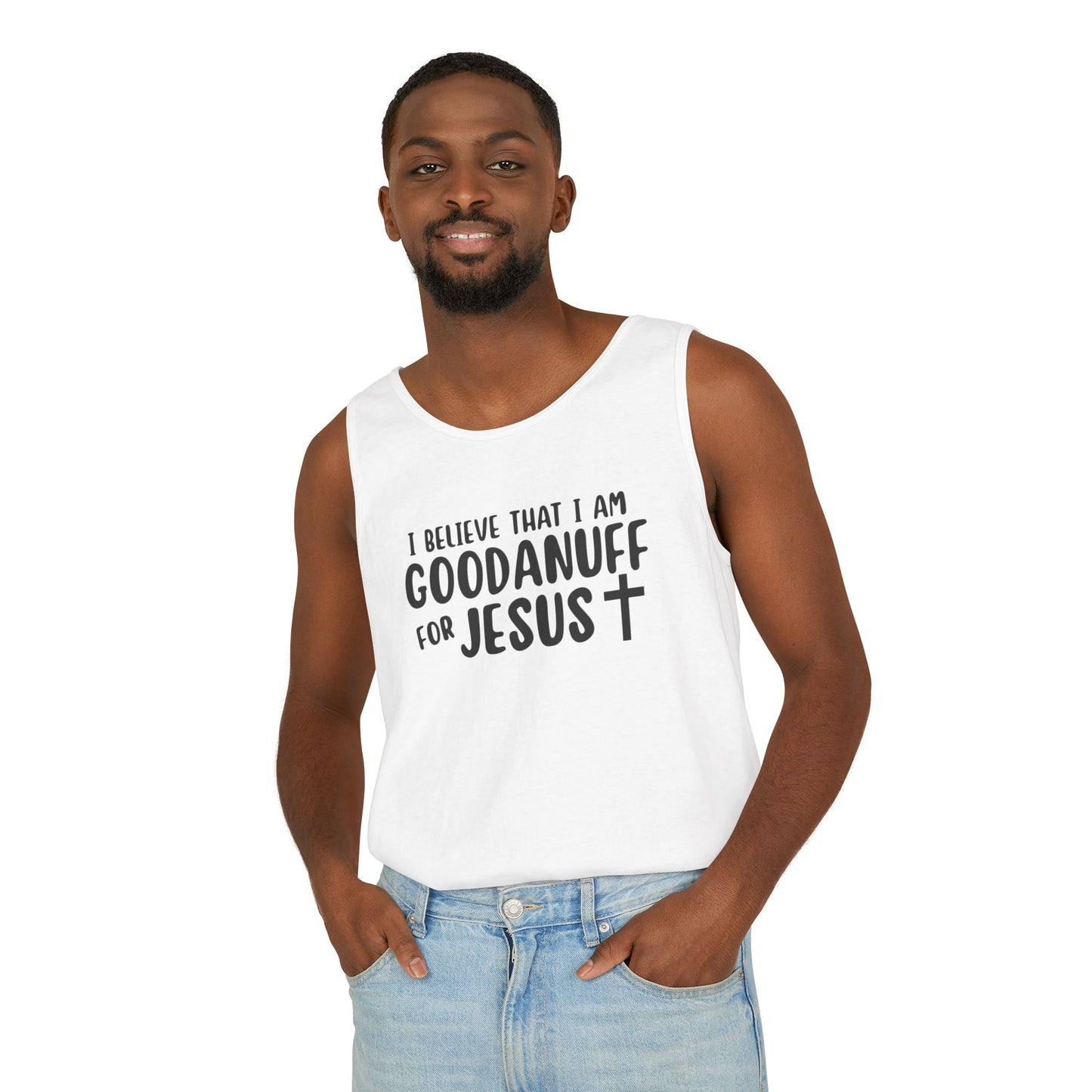 I Believe that I am GoodaNuff for Jesus Men's Lightweight Tank Top
