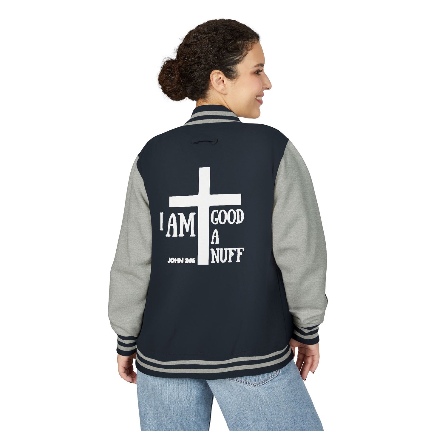 I AM GoodaNuff Unisex Letterman Jacket