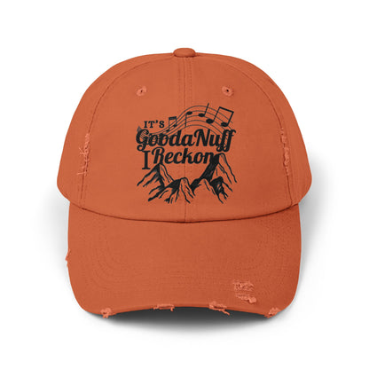 It's GoodaNuff I Reckon Distressed Baseball Cap