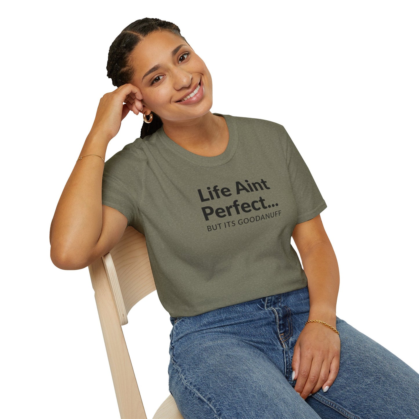 Life Ain't Perfect but It's...GoodaNuff Unisex Softstyle T-Shirt