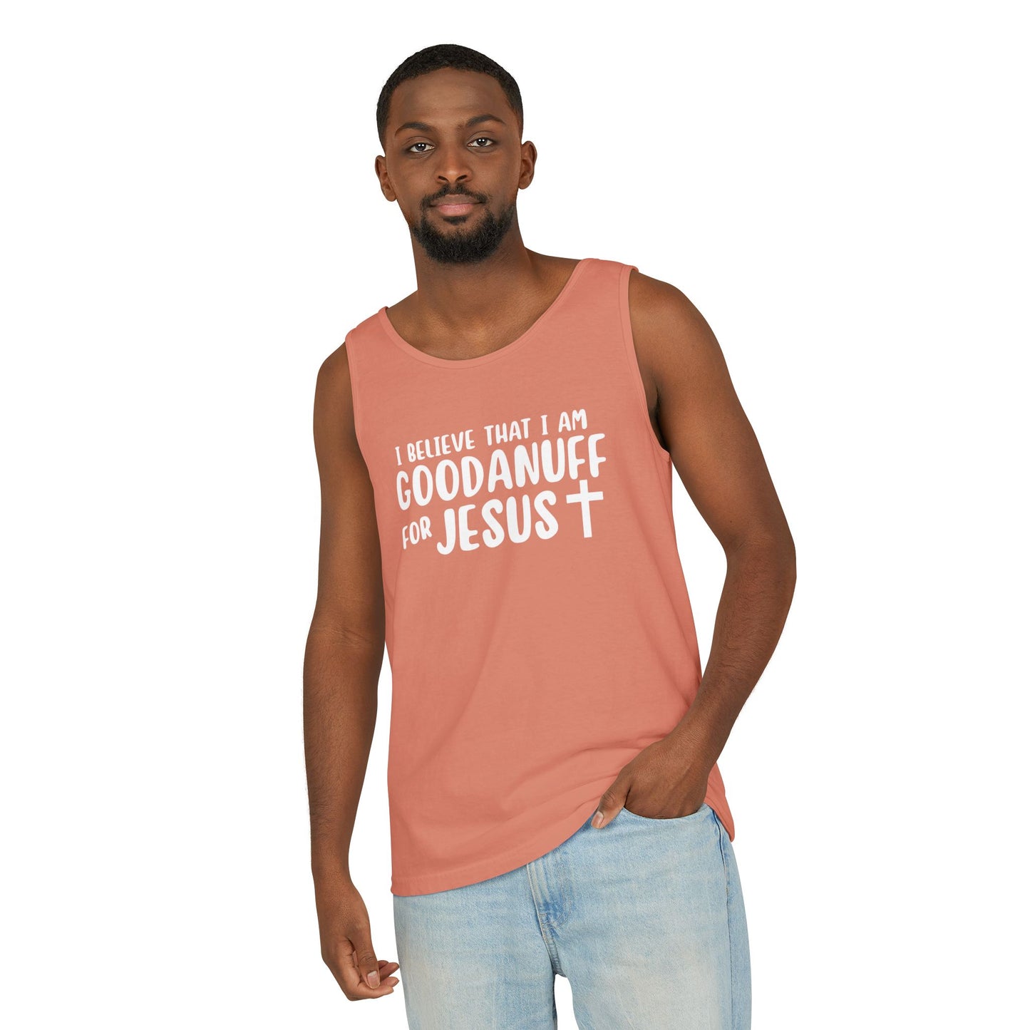 I Believe that I am GoodaNuff for Jesus Men's Lightweight Tank Top
