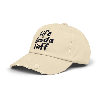 Life Is GoodaNuff Distressed Baseball Cap