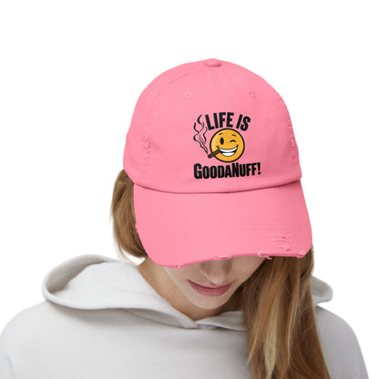 Life is GoodaNuff Distressed Baseball Cap