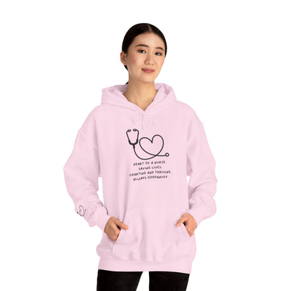 Heart of a Nurse. Saving Lives. Charting and Thriving. Always GoodaNuff Unisex Hoodie
