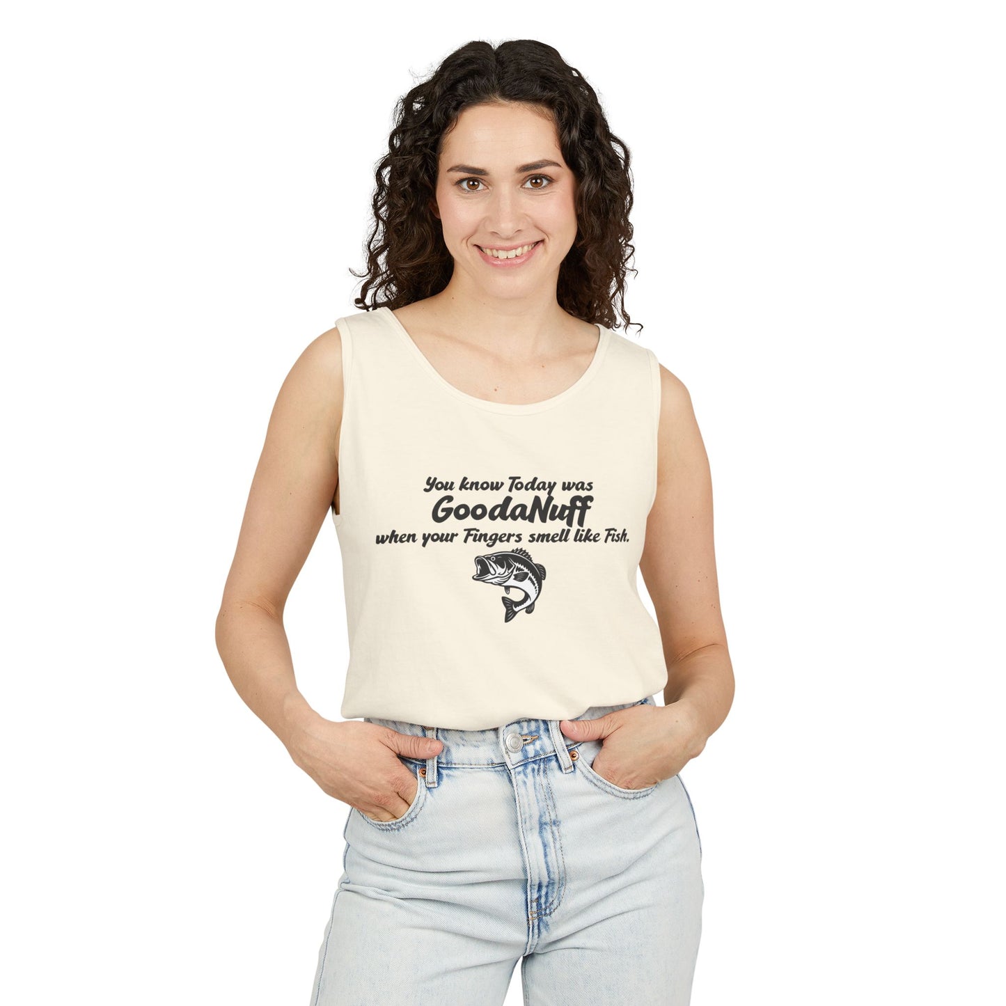 You know Today was GoodaNuff when your Fingers smell like Fish. Men's Lightweight Tank Top