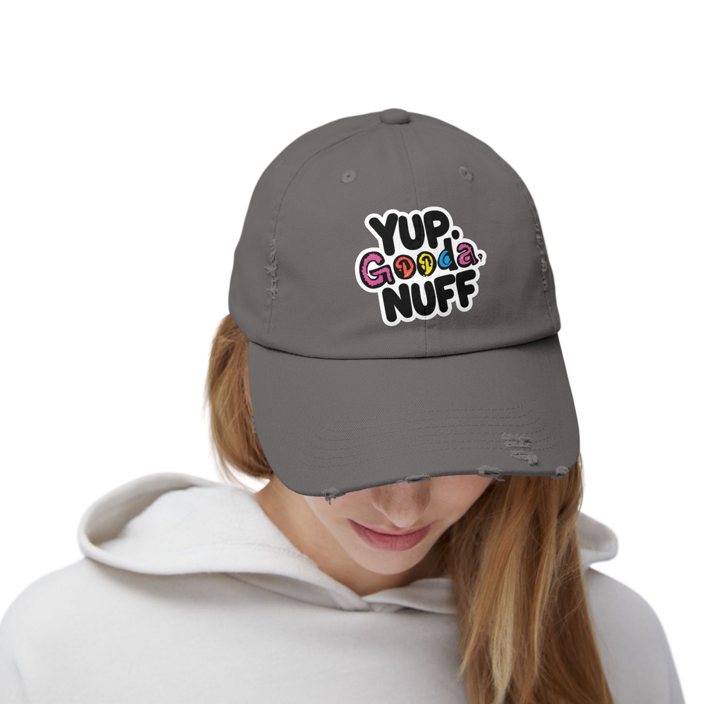 Yup. GoodaNuff Distressed Baseball Cap