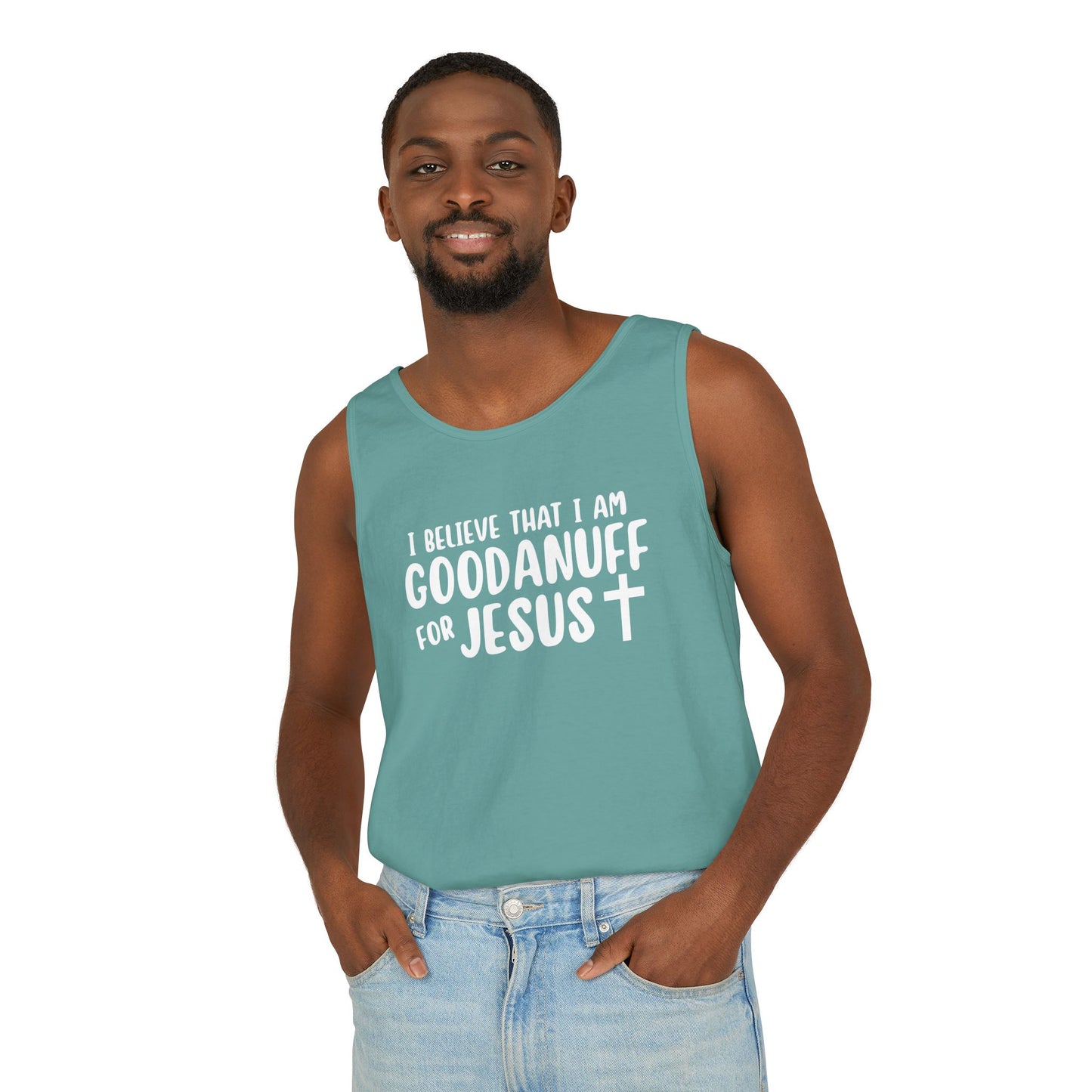 I Believe that I am GoodaNuff for Jesus Men's Lightweight Tank Top