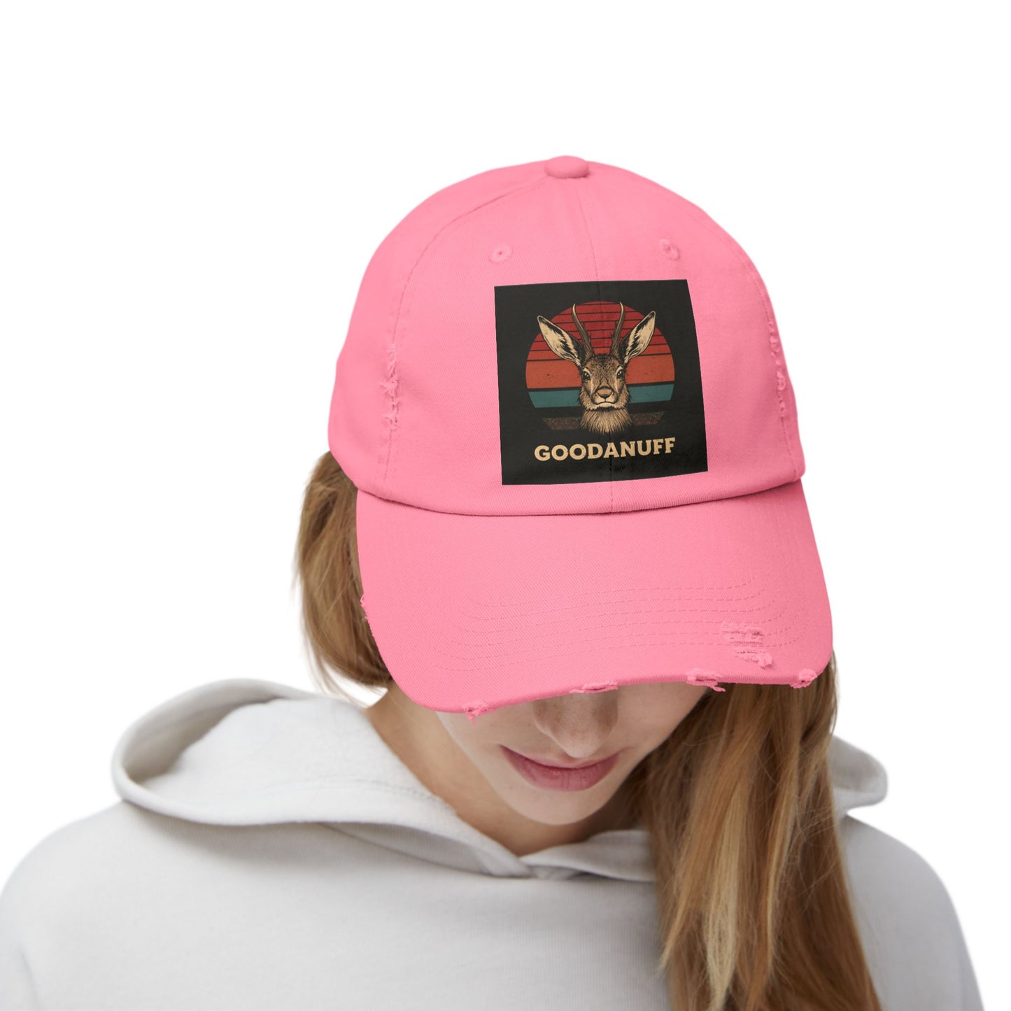Jackalope...GoodaNuff Distressed Baseball Cap