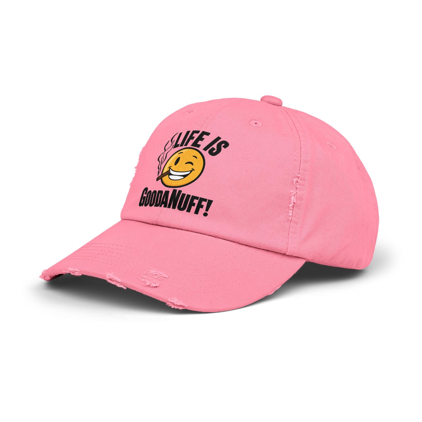 Life is GoodaNuff Distressed Baseball Cap