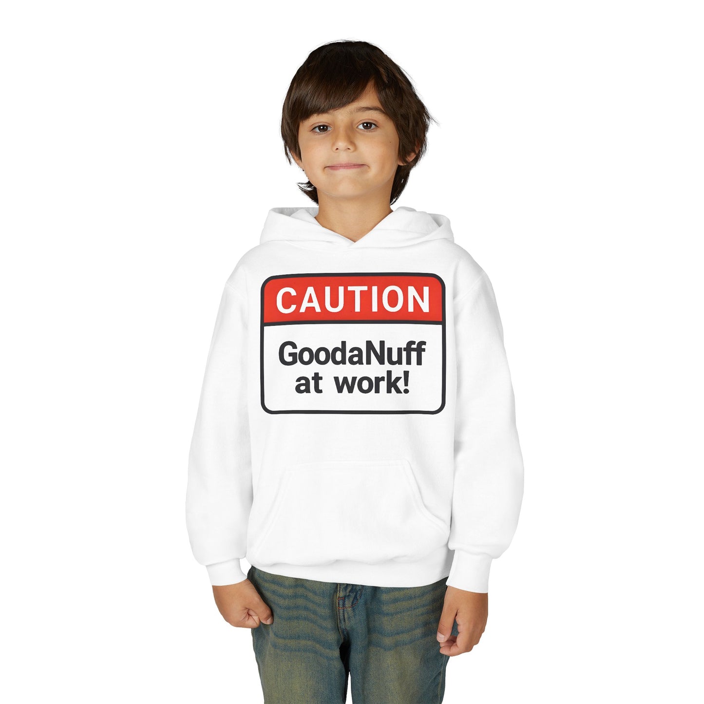 Caution-GoodaNuff at Work Unisex Youth Hoodie