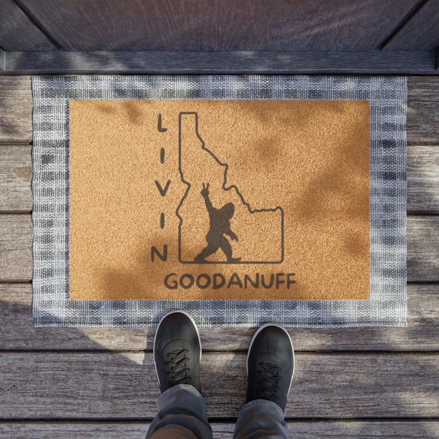 Livin GoodaNuff in Idaho Door Mat