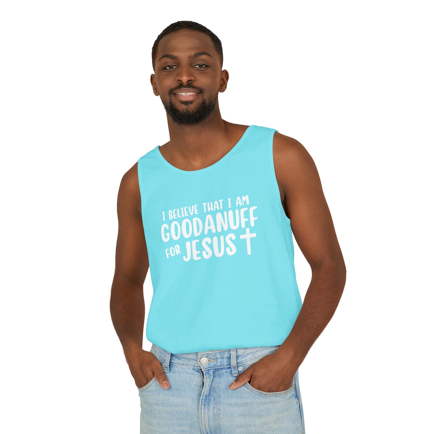I Believe that I am GoodaNuff for Jesus Men's Lightweight Tank Top