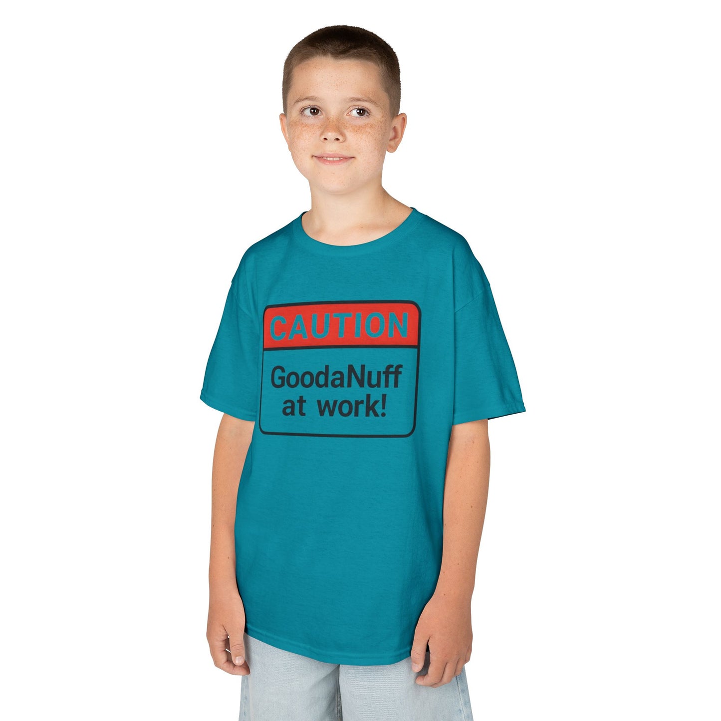 Caution-GoodaNuff at Work Unisex Youth T-Shirt