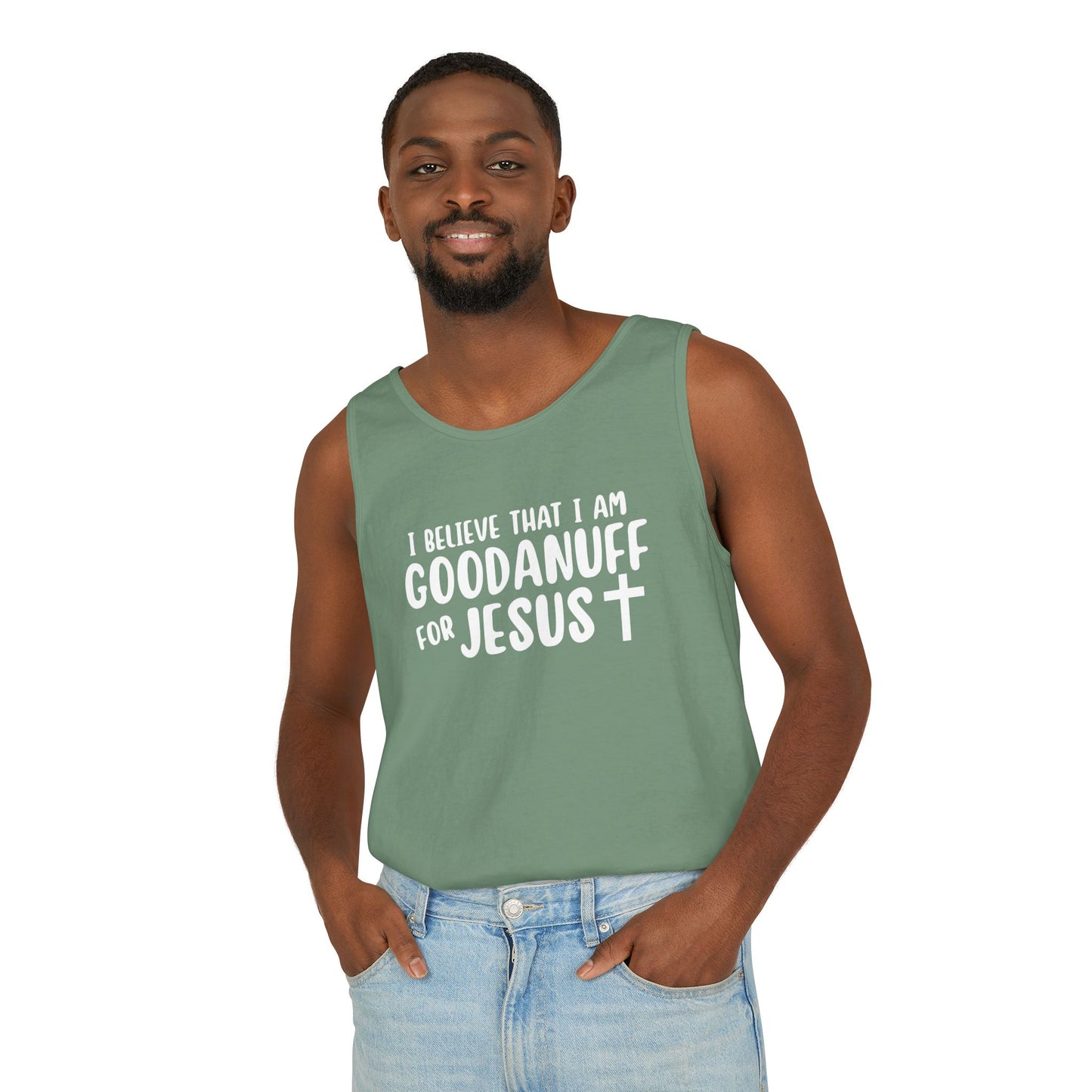 I Believe that I am GoodaNuff for Jesus Men's Lightweight Tank Top