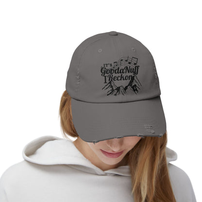 It's GoodaNuff I Reckon Distressed Baseball Cap