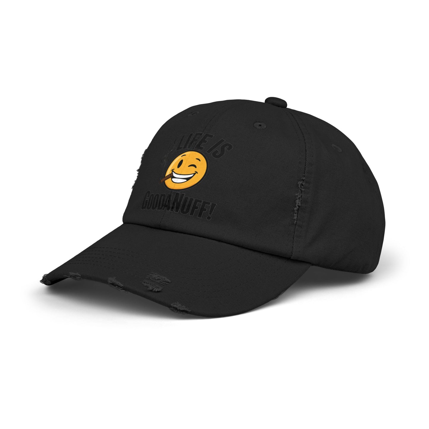 Life is GoodaNuff Distressed Baseball Cap