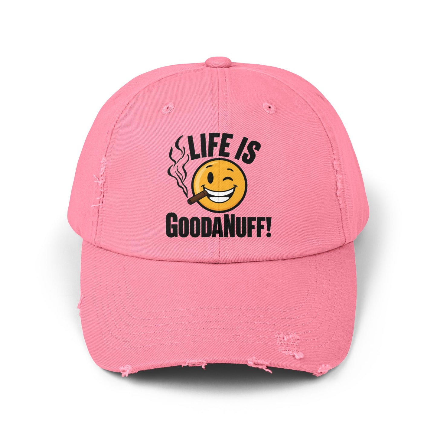 Life is GoodaNuff Distressed Baseball Cap