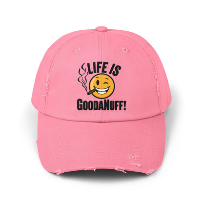Life is GoodaNuff Distressed Baseball Cap