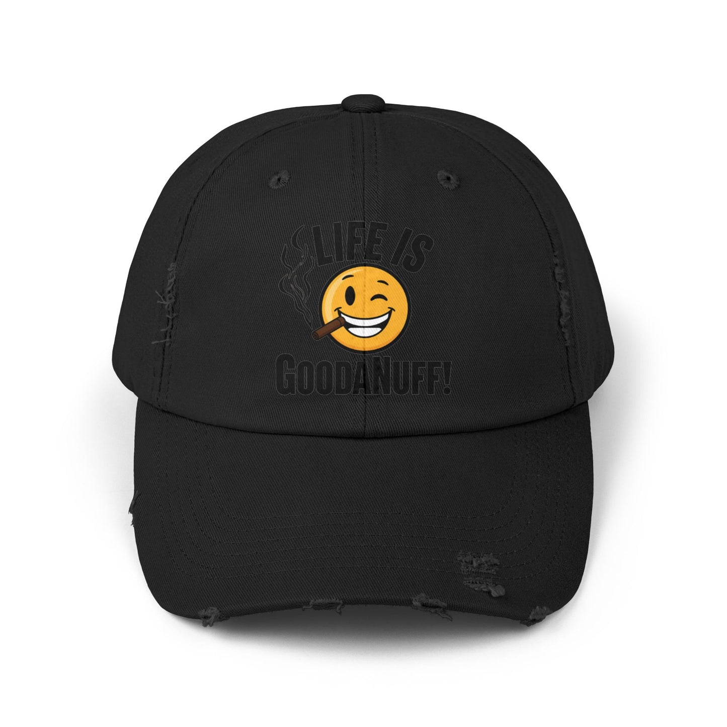 Life is GoodaNuff Distressed Baseball Cap