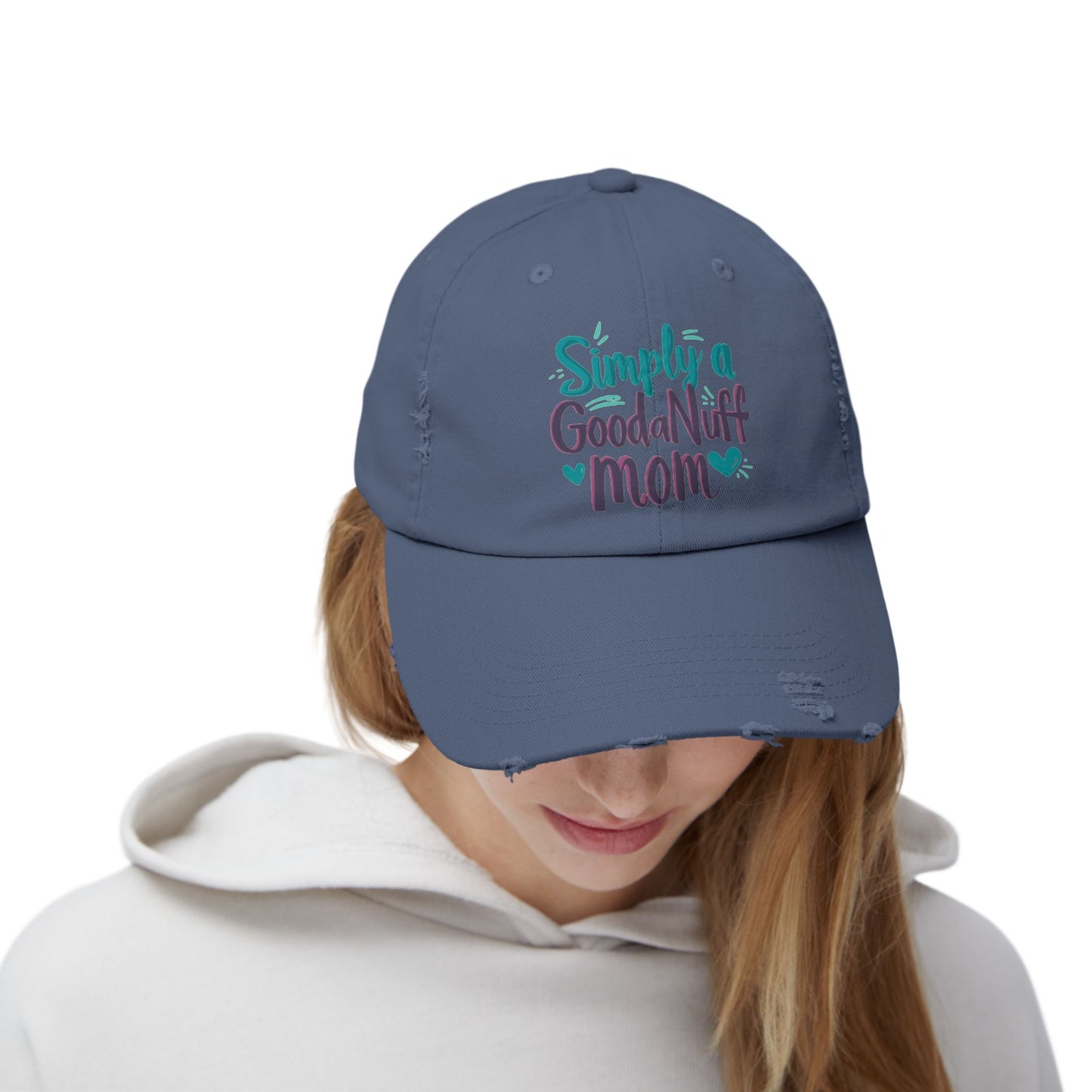Simply a GoodaNuff Mom Distressed Baseball Cap
