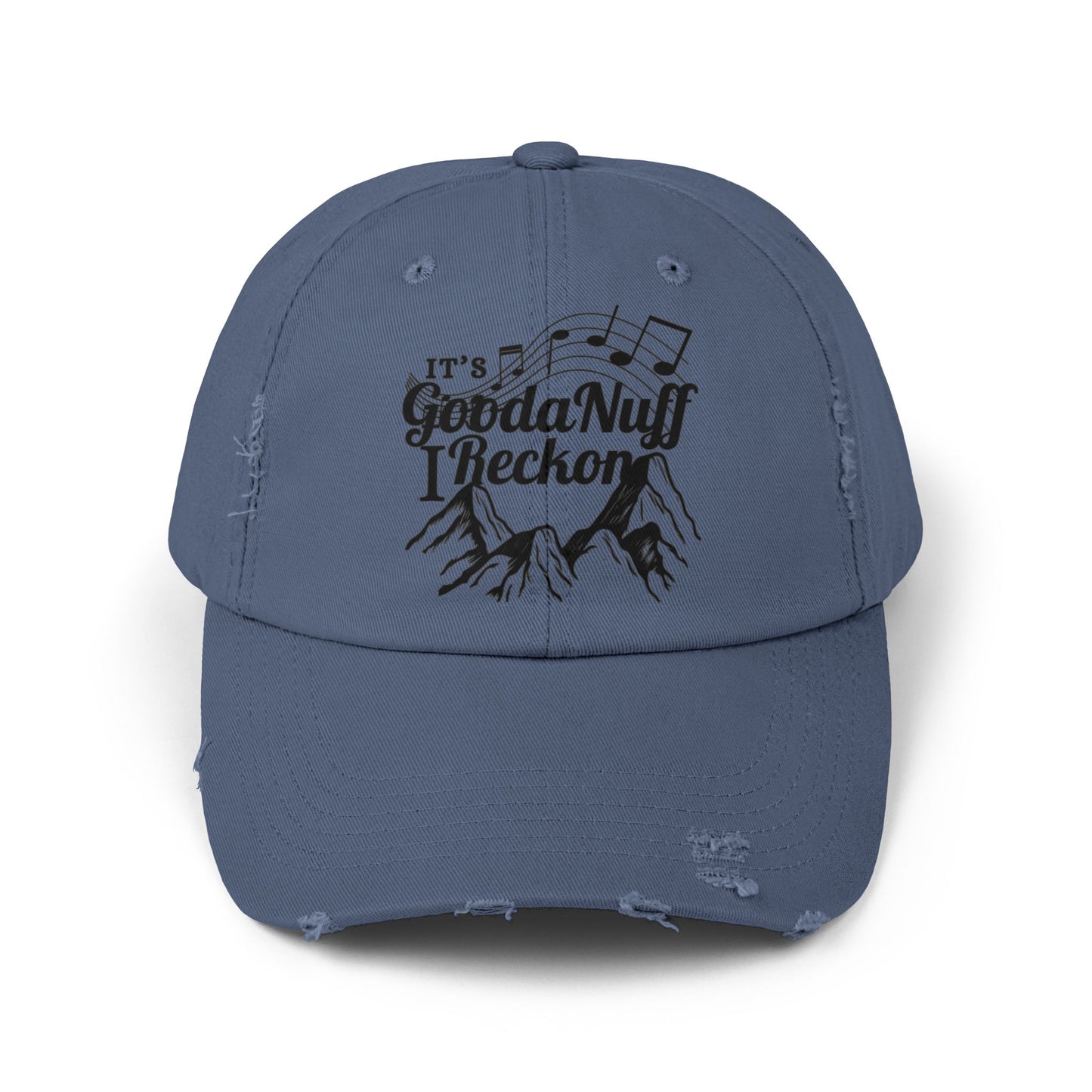 It's GoodaNuff I Reckon Distressed Baseball Cap