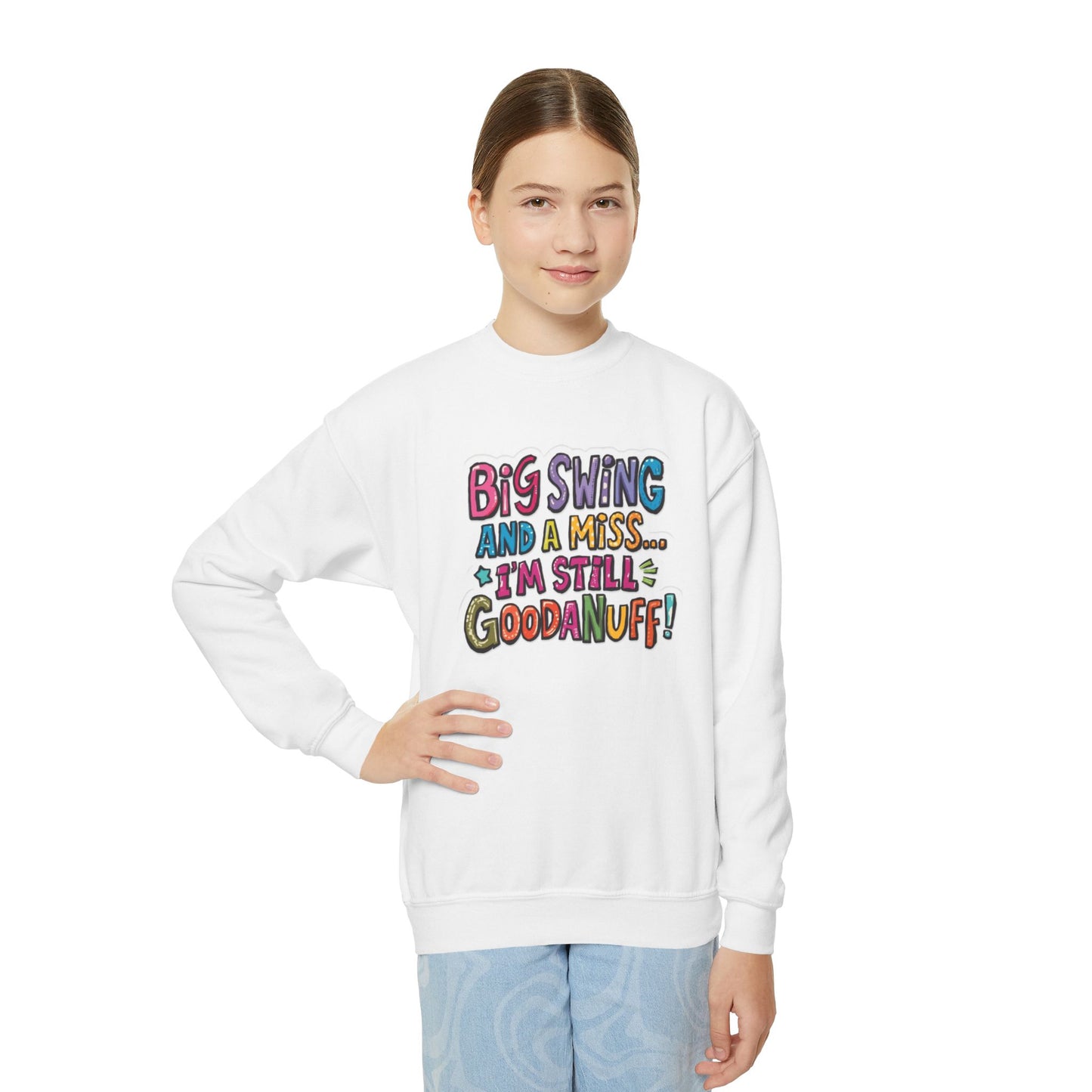 Big Swing and a Miss... I'm Still GoodaNuff Unisex Youth Hoodie