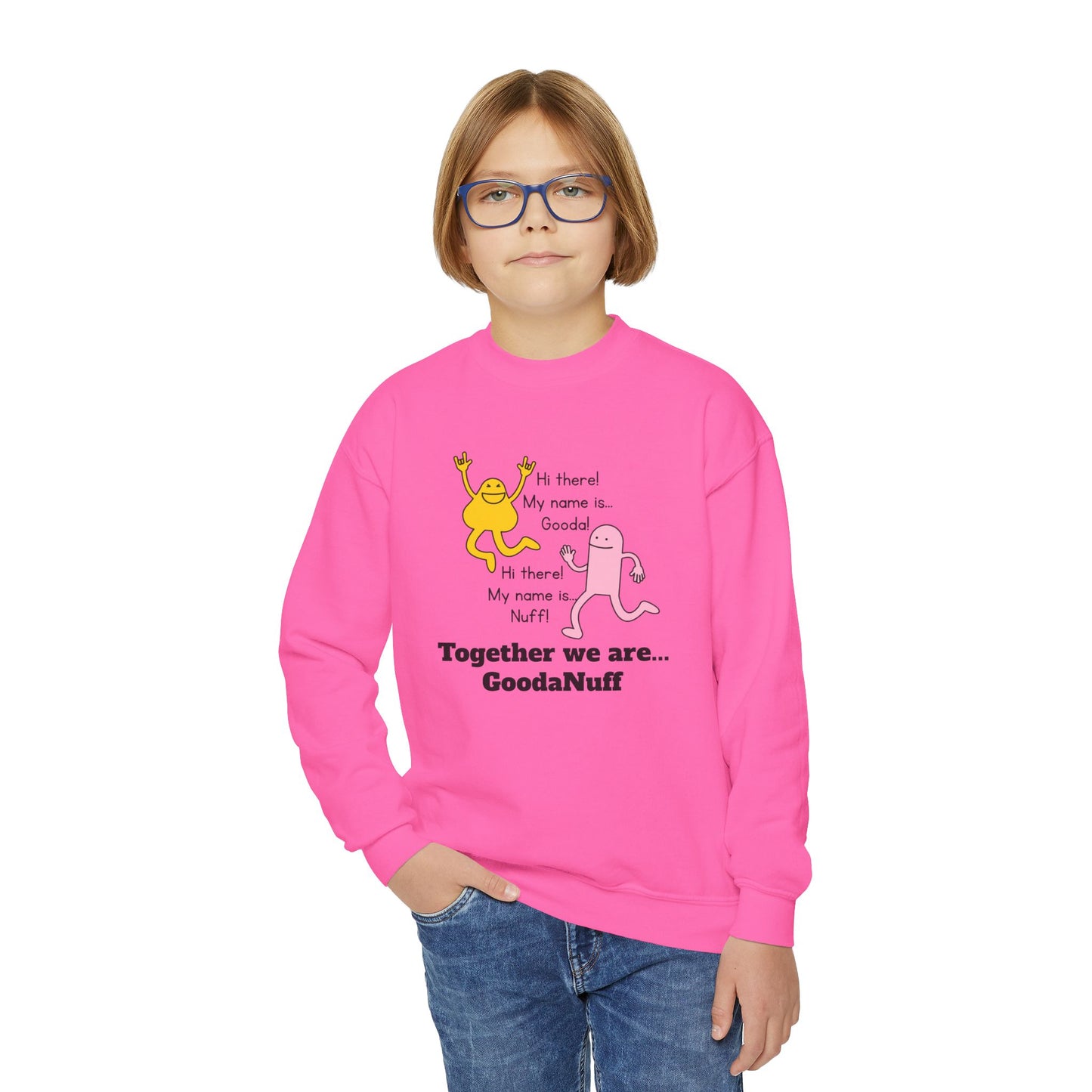 Gooda and Nuff Unisex Youth Crewneck