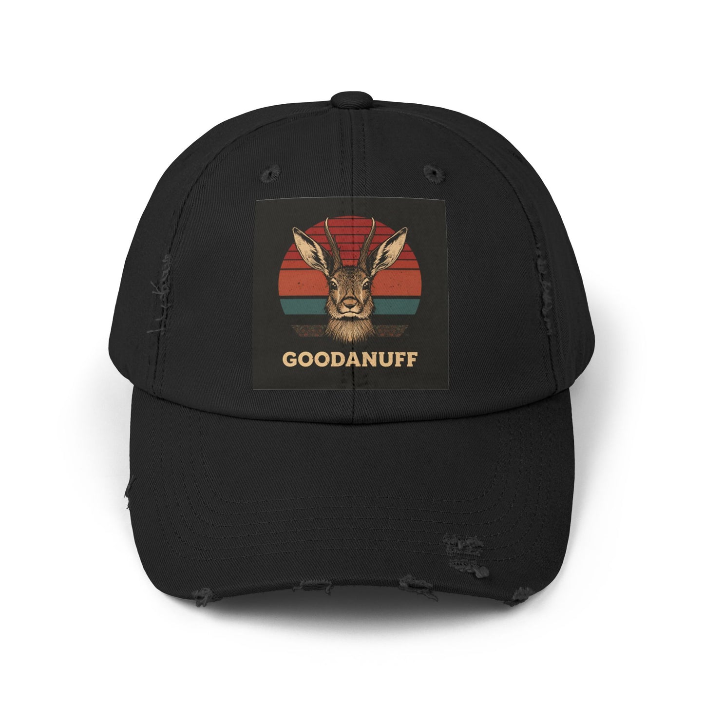 Jackalope...GoodaNuff Distressed Baseball Cap
