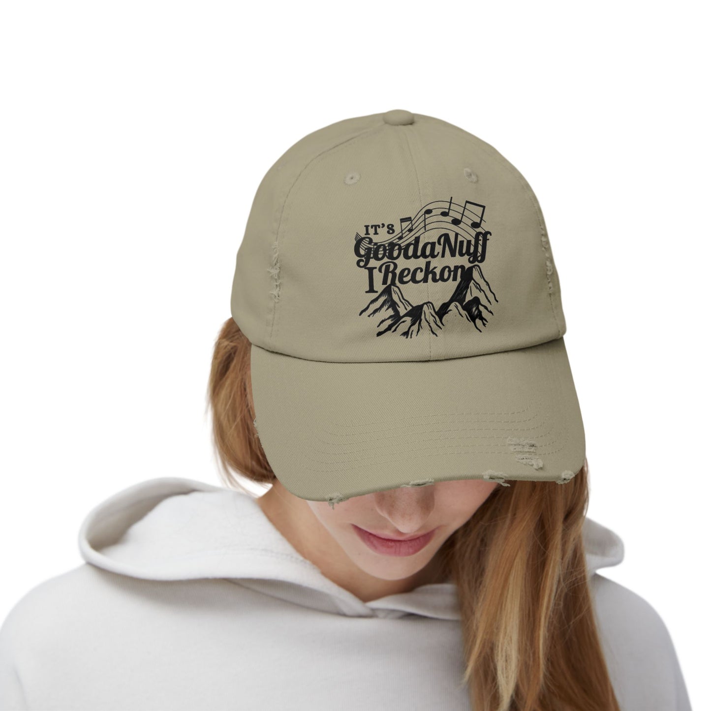 It's GoodaNuff I Reckon Distressed Baseball Cap