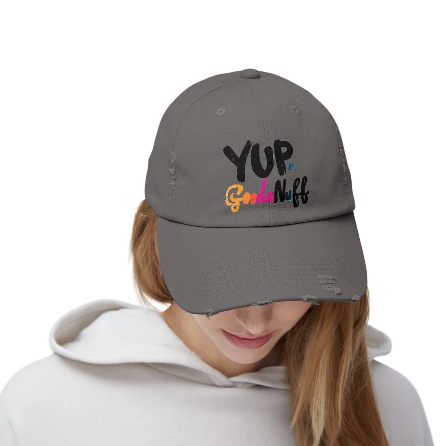 Yup. GoodaNuff Distressed Baseball Cap