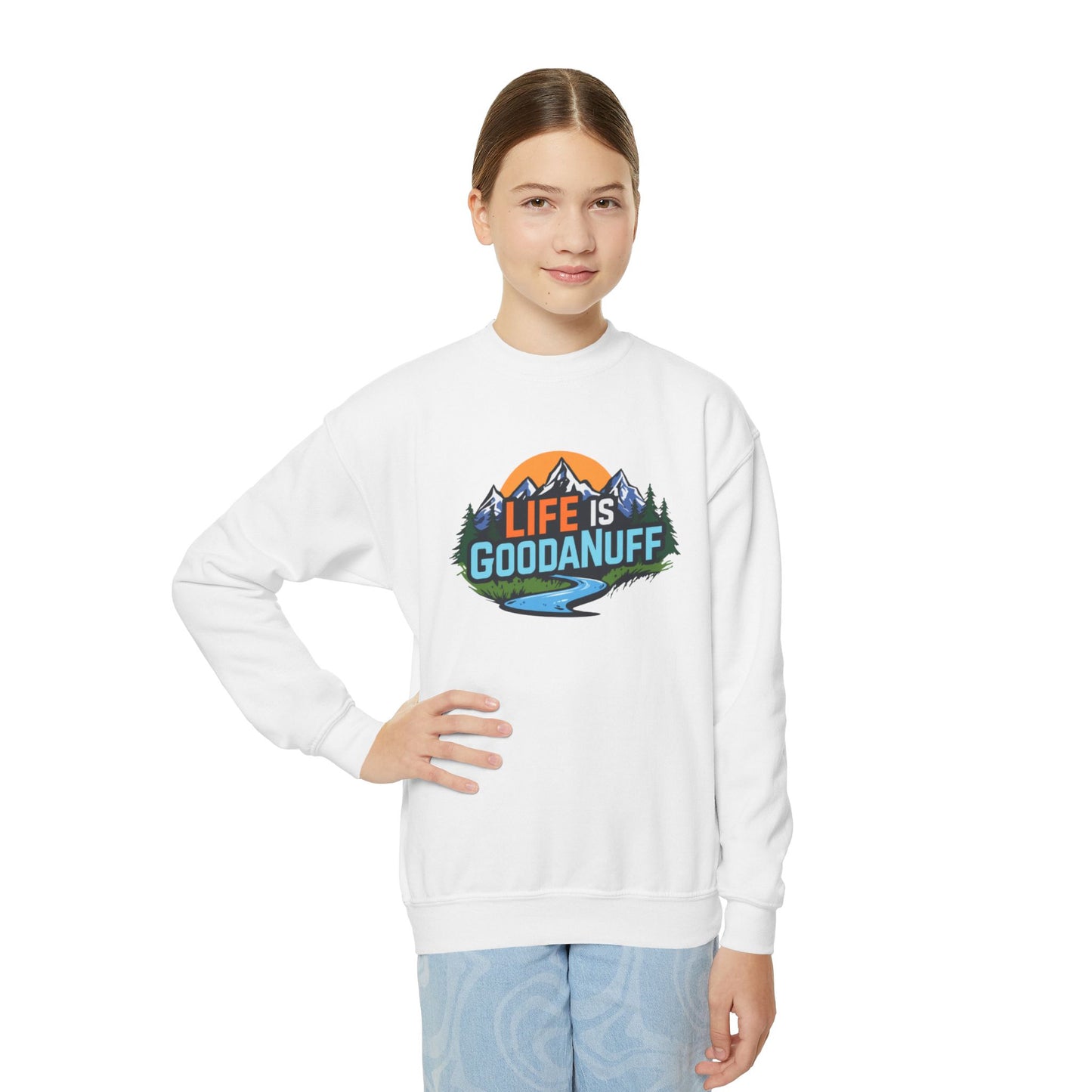 Life Is GoodaNuff Unisex Youth Crewneck